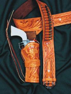 Sixgun leather holster Brown